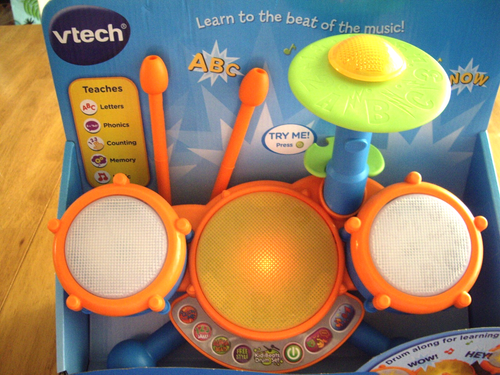 NEW VTech KidiBeats Drum Set Sounds Music Teaches Letters Phonics Memory - Picture 2 of 9