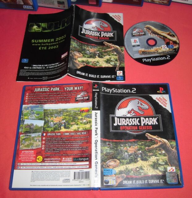 Playstation PS2 Jurassic Park Operation Genesis [PAL (Fr)] Aqua Blue *JRF*