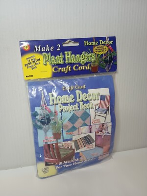 Macrame plant hanger kit plus rugmaking lawn chair knit crochet. Makes 2 hangers