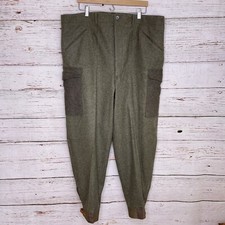 Vintage 1940 WW2 Swedish 114K Wool Army Military Cargo Field Pants 40x32 RARE