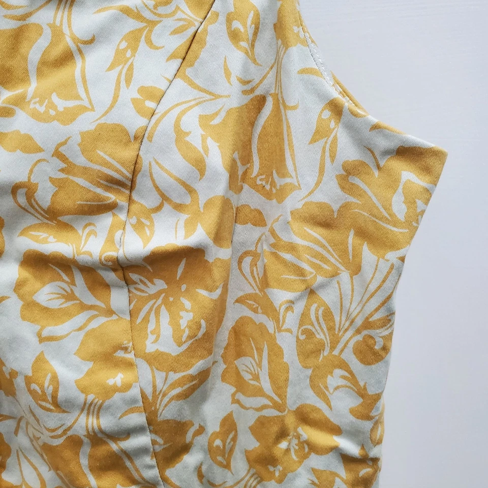 Vestido largo para mujer Chadwick's of Boston mostaza floral botón delantero talla grande 16 Foto 3 de 4