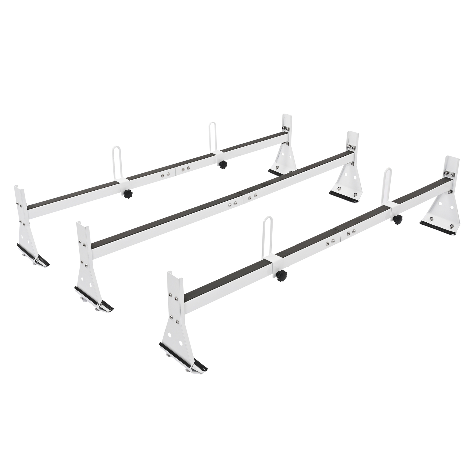 59" For Chevy Express Fullsize Van 3 bar 96-23 Ladder Roof Rack Steel Cross Bar