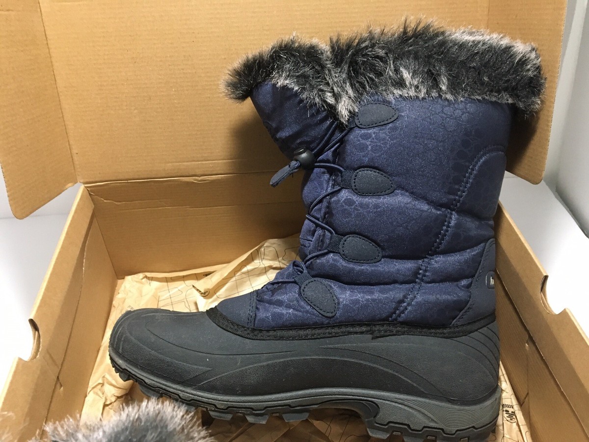 Kamik Women Faux Fur Lined Momentum ACADIA Waterproof Winter Snow Blue Sz 10 - Main Image