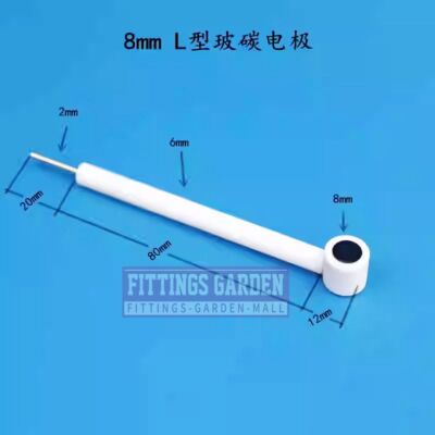 1PC New L-shaped Glassy Carbon Electrode Glassy Carbon Working Electrode 8MM