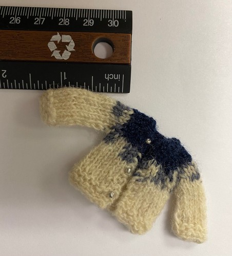 Maglione casa delle bambole in miniatura scala 1:12 #SP-M-29 lavorato a mano - Foto 5 di 5
