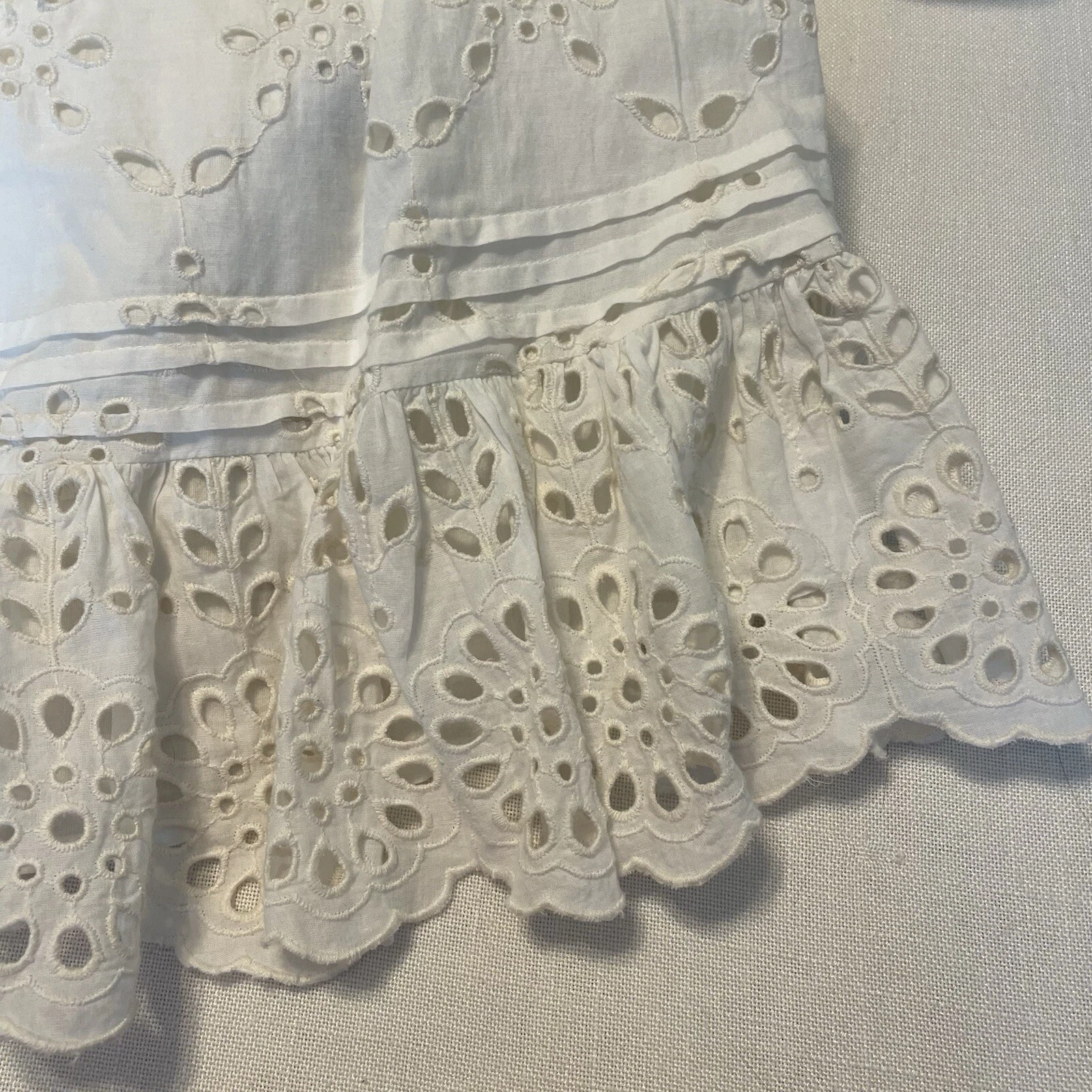 OFF WHITE Abito Cleobella Off the Shoulder Avorio Off White con occhielli Small