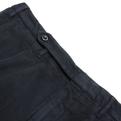 Zanella NWT Pleated Chinos / Casual Pants Size 34 US Will In Solid Blue Cotton