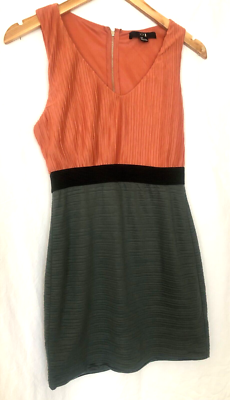 XXI Dress Women Small Colorblock Cute Summer Dress! Pleated Bodycon skirt |  eBay