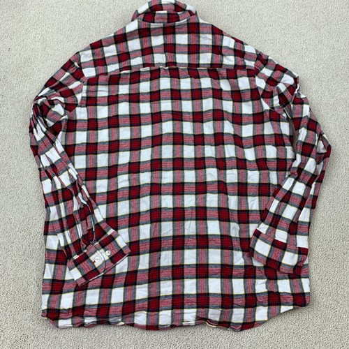 Club Room Button-Down Flannel Shirt Men's XXL Long Sleeve Red Multi Plaid - Imagen 5 de 8