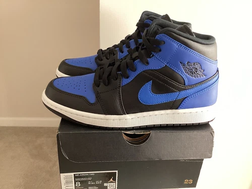 Air Jordan 1 Mid Hyper Royal Men’s Size 8 554724 077