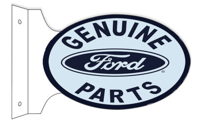 Vintage Style Metal Sign Genuine Ford Parts 12?-18 2 Sided Flange