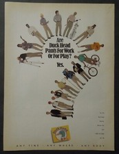 1990 DUCK HEAD Pants  Shorts Magazine Ad - For Work or For Play 