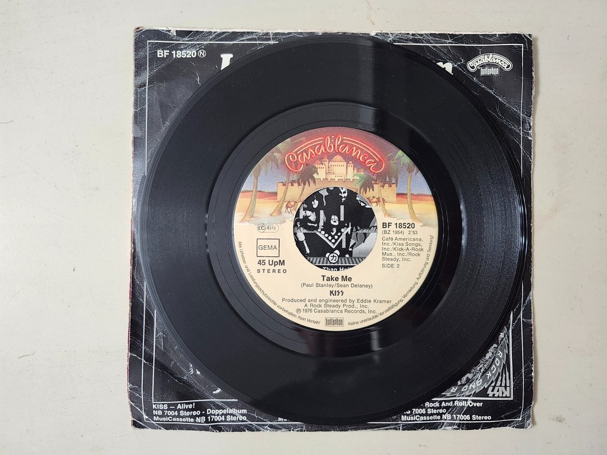 KISS RARE Vintage German 1976 Dr Love Take Me 45 Vinyl 7