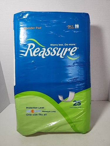 Reassure Booster Pads 25 ct. Maximum Protection Fits All NEW