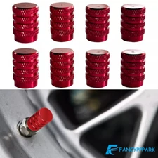 8X Red Aluminum Metal Wheel Tire Valve Stem Caps Cover Kit Car Truck Motorcycle