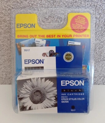 EPSON T017 Tintenpatrone Schwarz Stylus Farbe 680/685 Original Ablaufdatum 06/2007