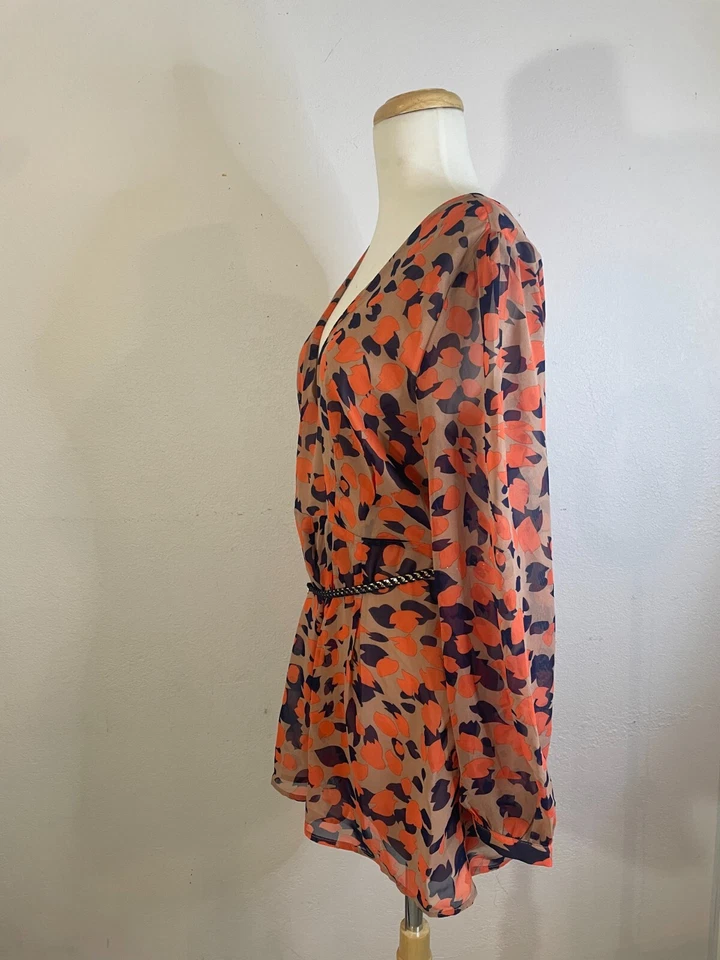 A'GACI Sexy Para Mujer Cuello V MULTICOLOR Estampado Monos Mameluco Corto Monos L Foto 3 de 4