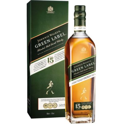 Johnnie Walker Green Label 15 Jahre 0,7 l Blended Malt Scotch Whisky, 43%vol
