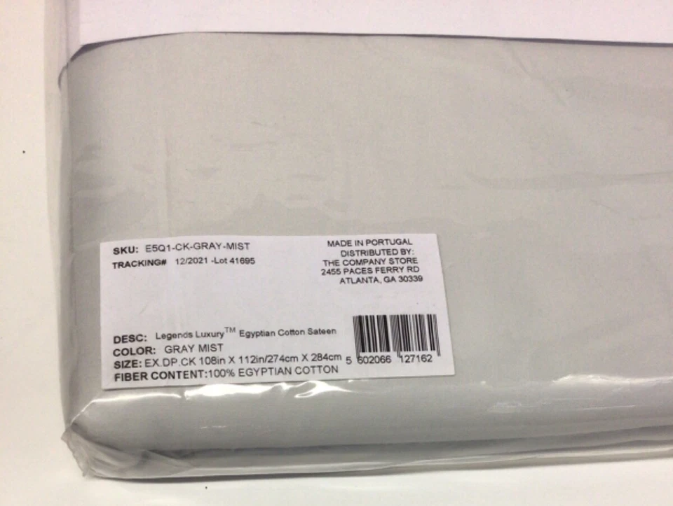 The Company Store Egyptian Cotton Sateen CALIFORNIA KING Extra Deep Flat Sheet - Image 3 of 3