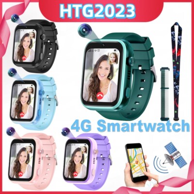 Kinder 4G Smartwatch mit GPS-Tracker WLAN Videoanruf Kamera Geburtstagsgeschenk