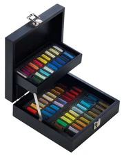 Sennelier Soft Pastels - Professional Artists 60 Half Pastels - Black Wooden Box