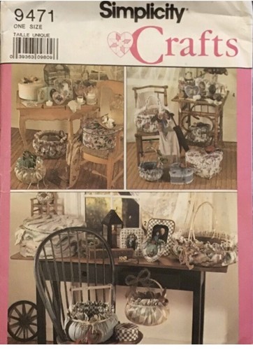 Vintage Simplicity Pattern # 9471 Picture Frame, Covered Baskets and ...
