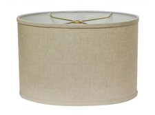 12 Dark Wheat Throwback Oval Linen Lampshade