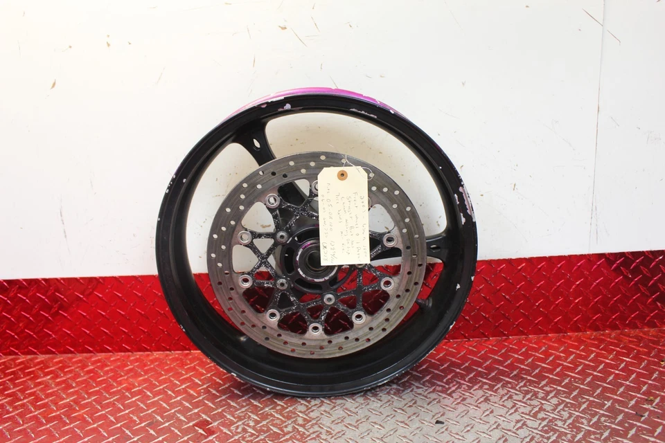 2005 - 2008 SUZUKI GSXR 1000 OEM RODA DIANTEIRA ARO E ROTOR RETO GX378 - Imagem 2 de 4