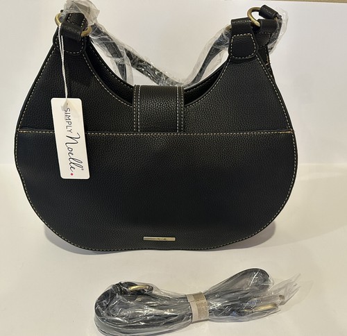 Bolso grande de cuero negro Simply Noelle - Imagen 3 de 4