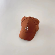 Cute Cartoon Bear Toddler Baseball Cap with Ears - Adjustable Summer Hat