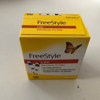 100 Free Style  Lite Test Strips EXP 08/31/2026 - FREE SHIPPING