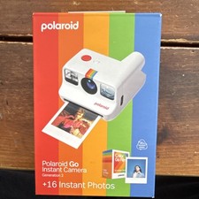 Polaroid Go Generation 2 Instant Camera White Built-in Flash  16 Instant Photos