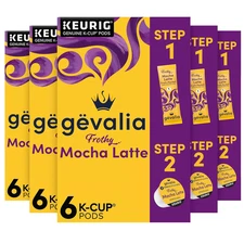 Frothy 2-Step Mocha Latte Espresso K-Cup Coffee Pods & Froth Packets Kit (36 Ct 