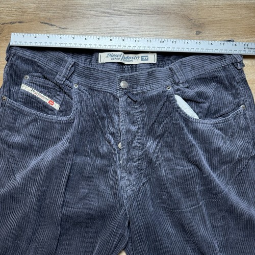 Vintage Diesel Pants Men 40 (Fits 36x26) Purple Saddle Corduroy Relaxed Italy - Picture 10 of 14