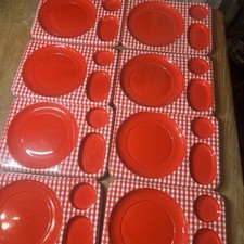 Vintage Retro Red & White gingham Picnic Hard...