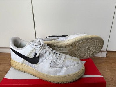Nike Air Force 1 Low Transparent Grey weiß/schwarz   Gr. 45,5 | Gebraucht