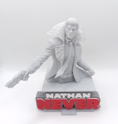 Nathan Never Comic Büste Figur Büste Figures 3D Druck Marmor weiß