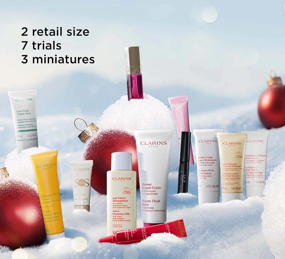 Clarins 12 Holiday Season Cosmetics Advent Calendar Christmas Gift box - Image 4 of 4