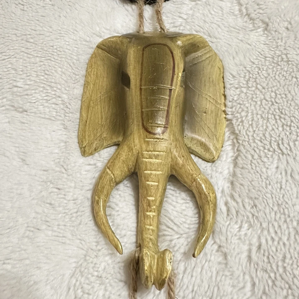 Safari africano colgante de pared tallada madera máscaras jirafa elefante guepardo cebra 27" Foto 3 de 4