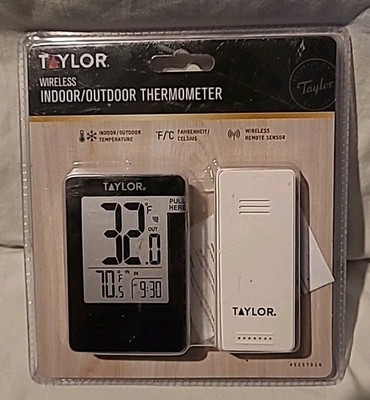 Taylor Wireless Digital Indoor Thermometer | Precision Indoor/Outdoor Temperature Monitor