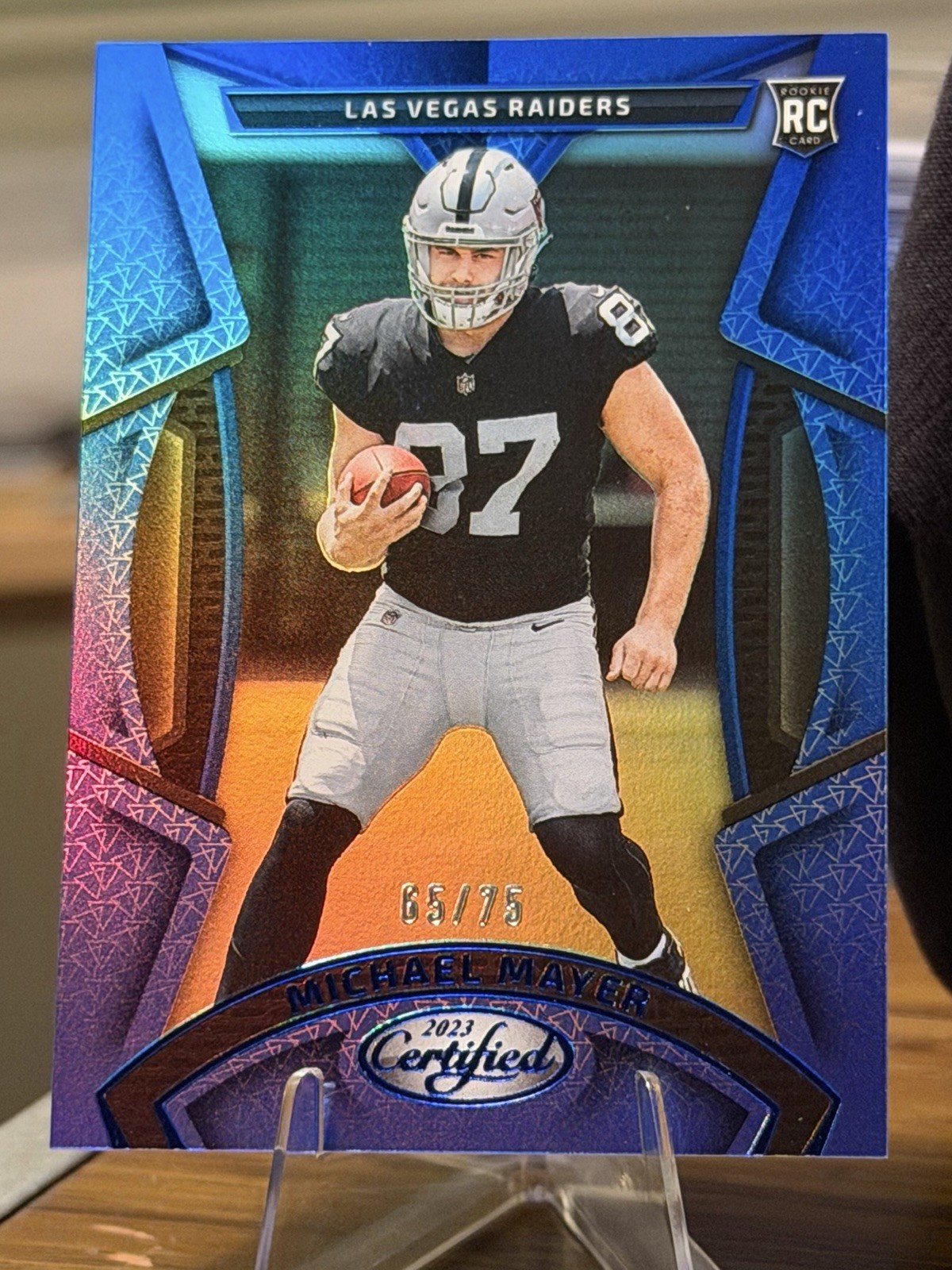 2023 Panini Certified Rookies Michael Mayer #191 Mirror Blue /75 (RC)