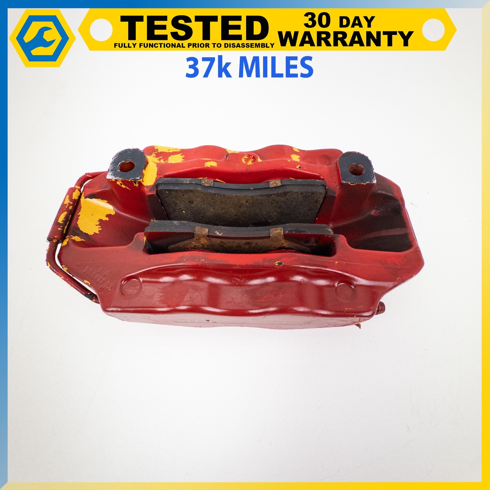 05-16 ASTON MARTIN DB9 VANTAGE FRONT LEFT RIGHT PARKING BRAKE CALIPER RED SET OE