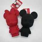 Disney Mickey & Minnie Mouse Silicone Pencil Case Zipper Pouch Set, Red/Black — photo 1