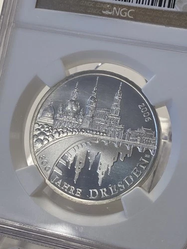 2006 A GERMANY 10 EURO "DRESDEN ANNIVERSARY" SILVER COIN NGC MS69 GRADE