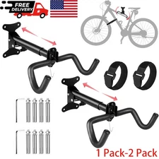 Bicycle Storage Wall Mount Rack Hanger Cycling Steel Garage Space Saving Holder