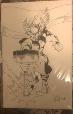 Keith Williams Thor original art sketch Inks Over Blue Lines 11x17 | eBay US (Buy It Now)