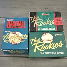 Donruss 1986 Rookies & 1986 Highlights & 1987 Rookies Sealed Box Baseball All 3