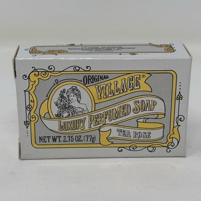 VTG Bar Soap 1977 Village Bath Products Tea Rose Luxury Perfumed 2.75 oz New