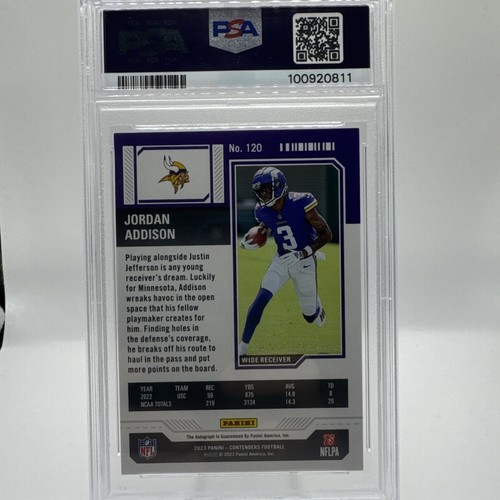2023 Contenders Jordan Addison Rookie Ticket Auto - Picture 2 of 3