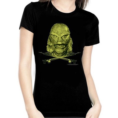 UNIVERSAL Creature from The Black Lagoon Juniors Glow in Dark T-Shirt M NEW
